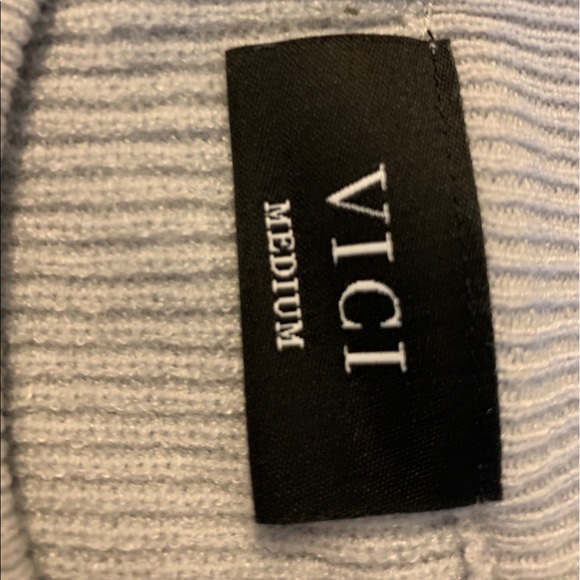 Vici Dolls Brady Striped Pocketed Sweater Medium - Picture 5 of 5